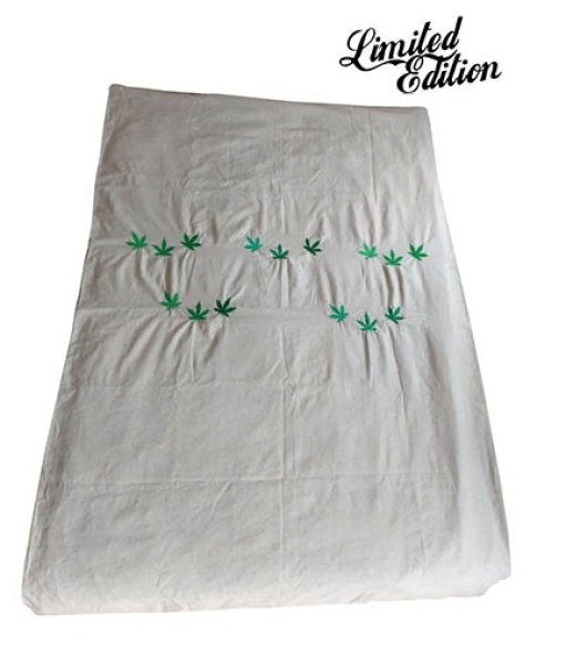 Hanf Kinder Bettwaesche Bettdecken Bezug 100x135cm mit Stickerei